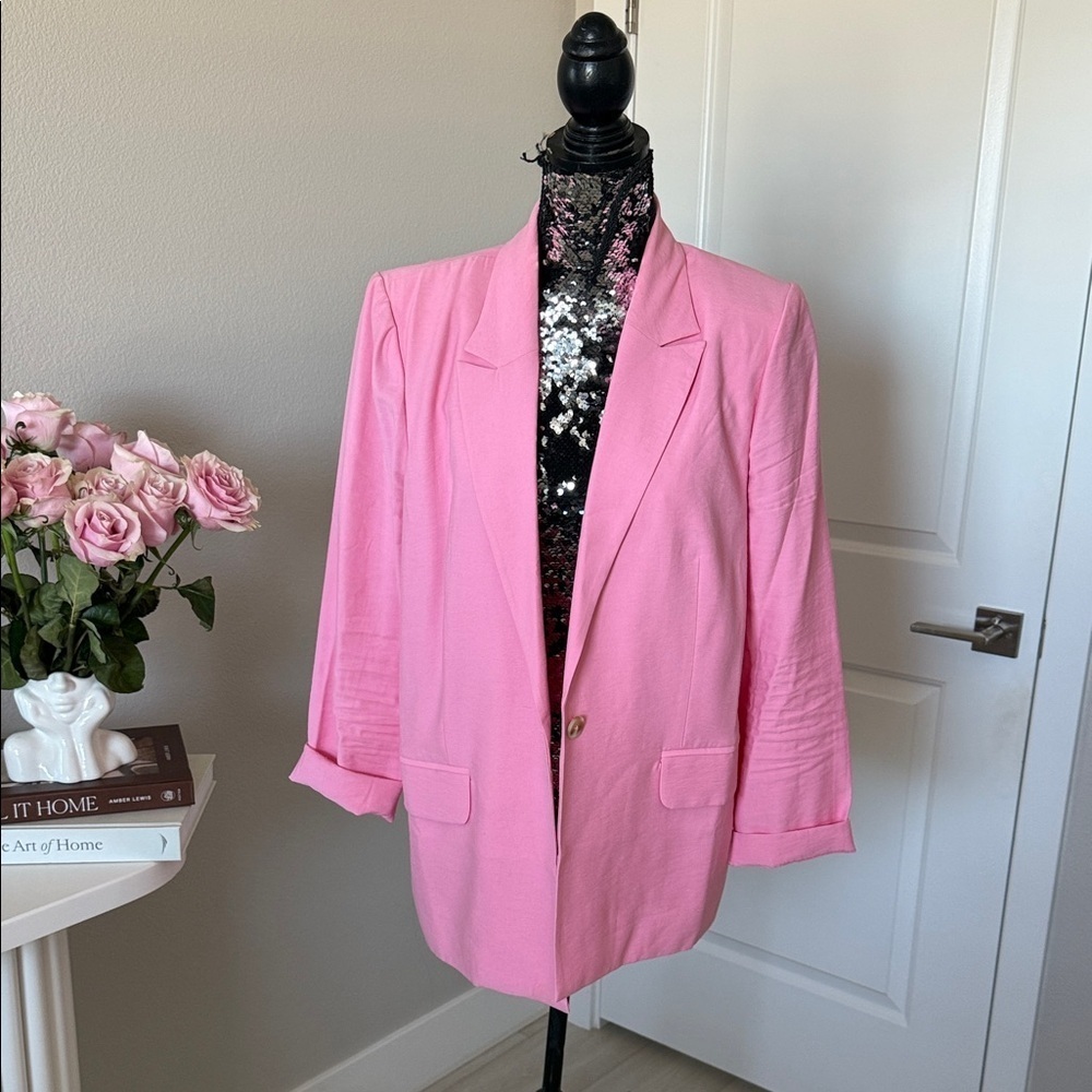 Wayf Vibrant Pink Blazer